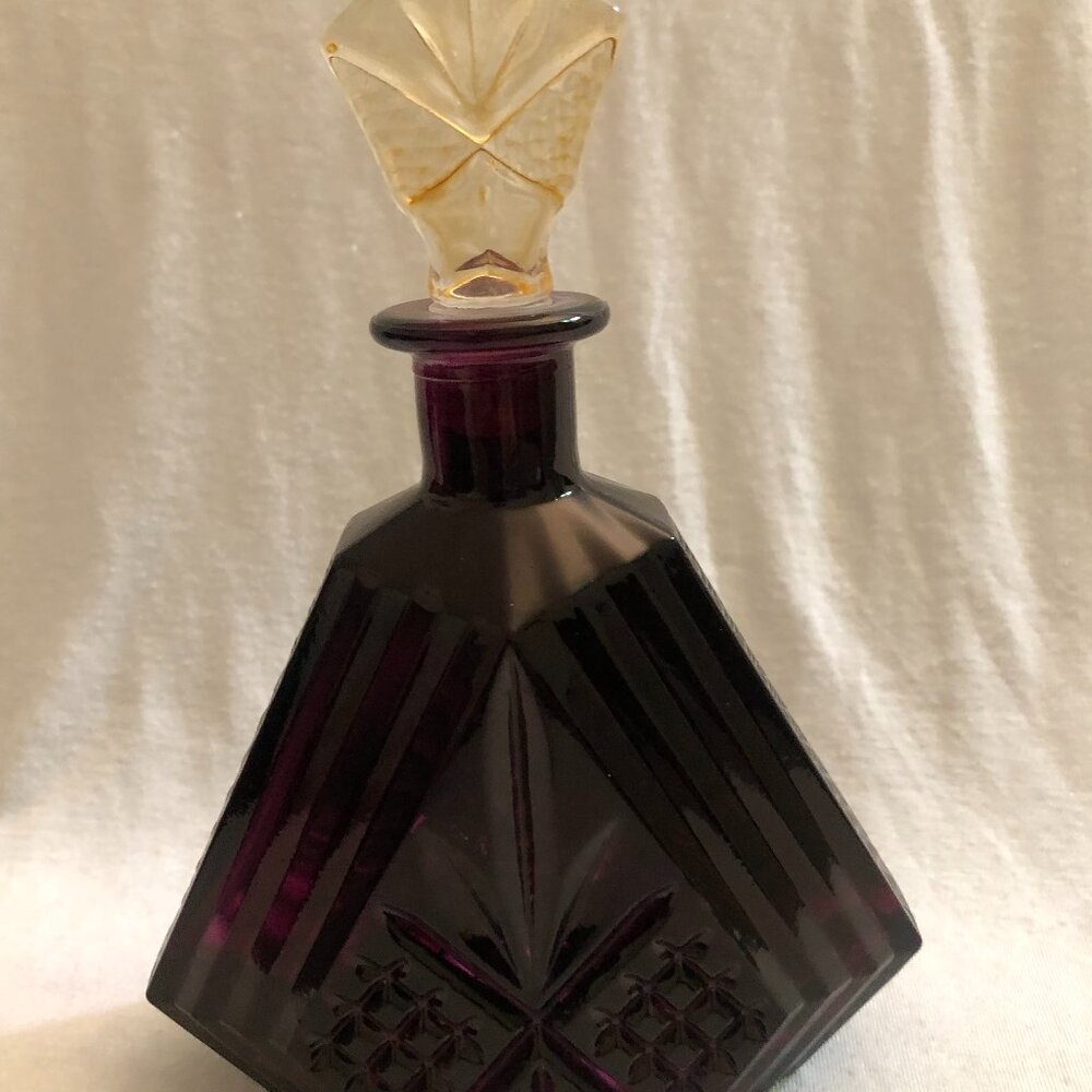 Elegant Amethyst Purple Decanter and Bottle Collection